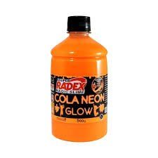  Cola Neon Glow Slime 500g  Laranja   - Radex