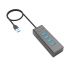 ADAPTADOR EXTENSOR HUB TIPO-C-USB 4 PORTAS USB FEMEA E TIPO C MACHO LETRON