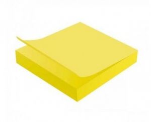 Bloco de Anotações 76X76mm 100 Folhas Amarelo Neon - Brw