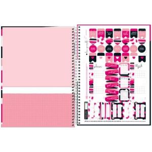 Caderno Universitário Capa Dura 12x1  192 fls Love Pink - Tilibra
