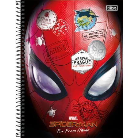 Caderno Universitário Capa Dura 16x1  256 fls Spider-Man Far From Home - Tilibra 
