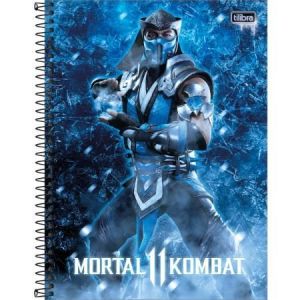 Caderno Universitário Capa Dura 1x1  80 fls Mortal Kombat - Tilibra