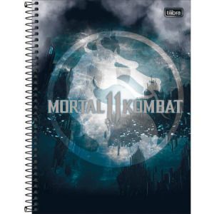 Caderno Universitário Capa Dura 1x1  80 fls Mortal Kombat - Tilibra