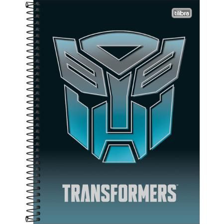 Caderno Universitário Capa Dura 1x1  80 fls Transformers - Tilibra