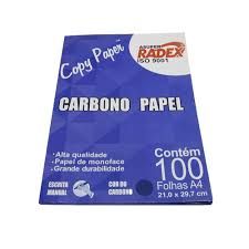 Carbono Azul Papel com 100 folhas - Radex 