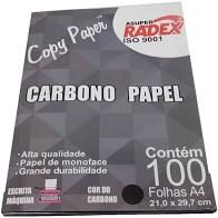 Carbono Preto  Papel com 100 folhas - Radex 