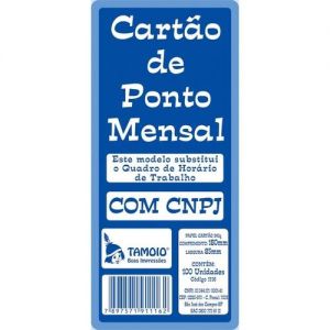 CARTAO DE PONTO PALHA COM CNPJ C/100FLS- TAMOIO