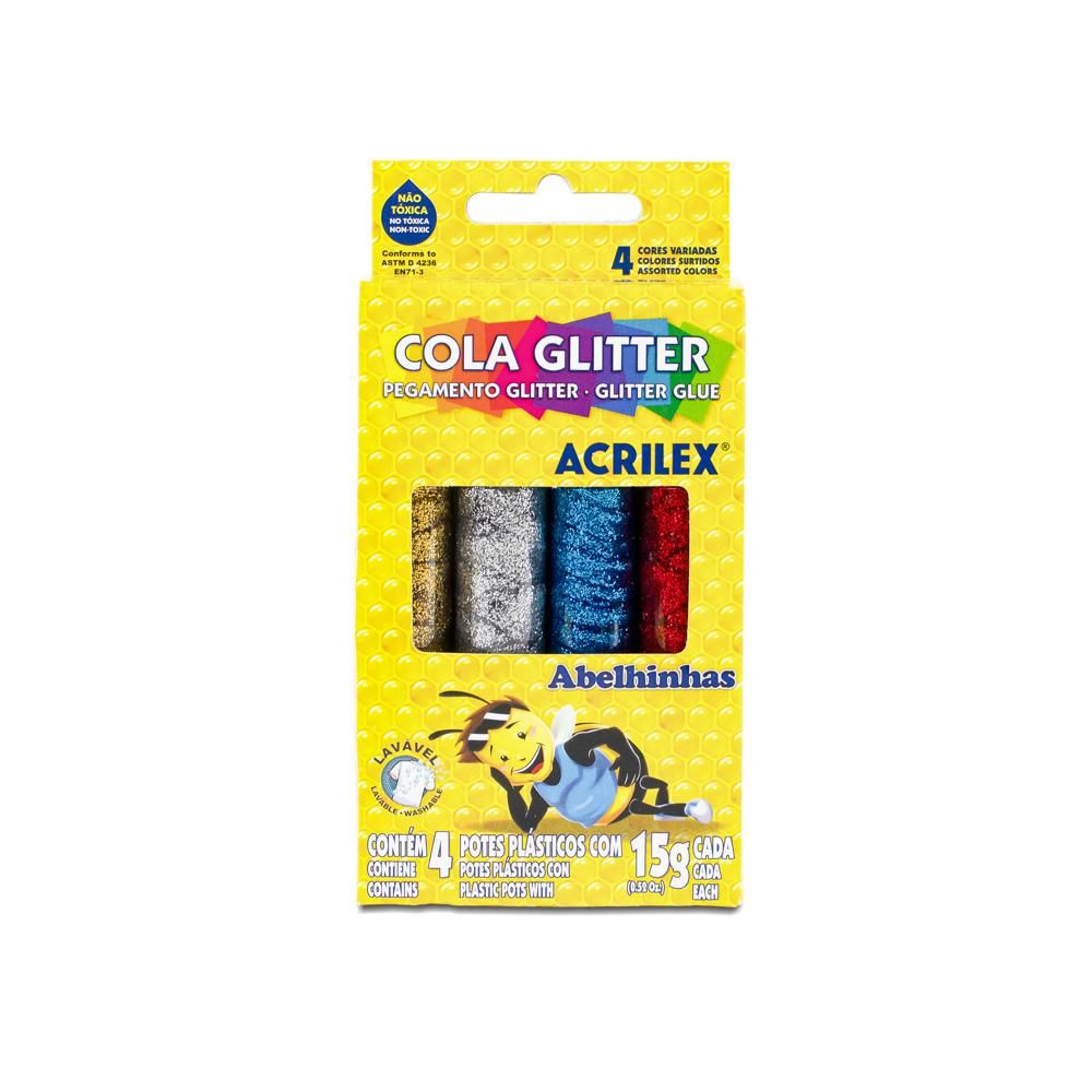 COLA GLITTER 15G C/4 -ACRILEX