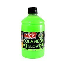 Cola Neon Glow Slime 500g  Verde - Radex