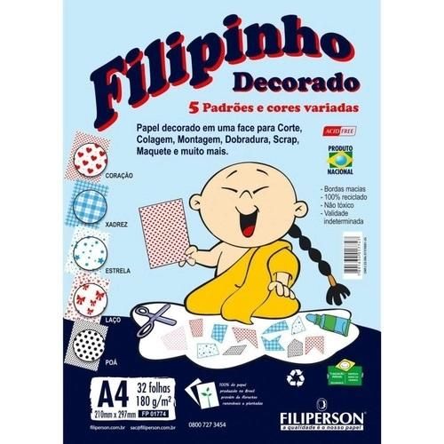 FILIPINHO DECORADO 180G  210X297MM(A4) 32FLS - FILIPERSON 