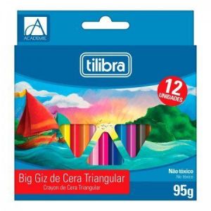 Giz de Cera C/12 Big Triangular Academie - Tilibra