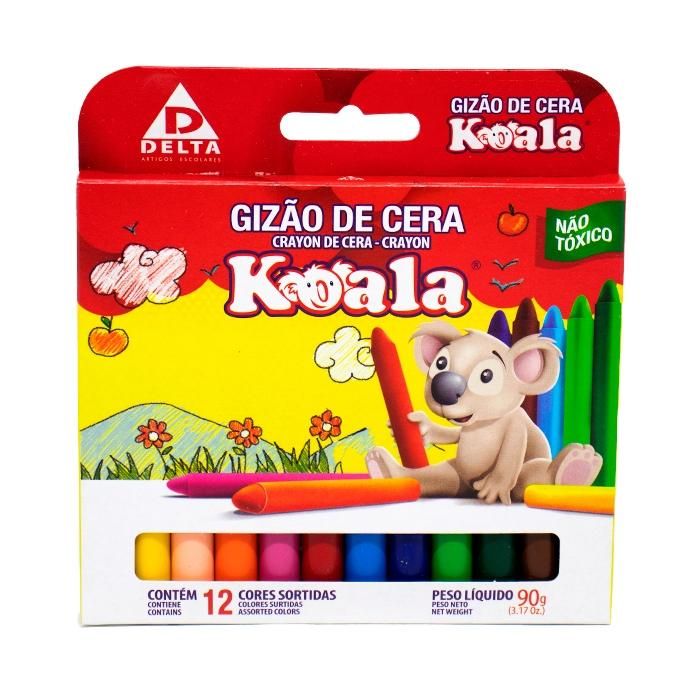 GIZAO DE CERA 12 CORES  - KOALA