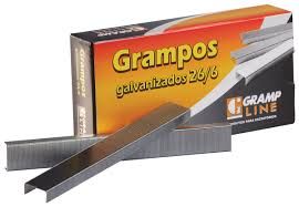 Grampos 26/6 Galvanizados  com 5000 unidades - Grampline