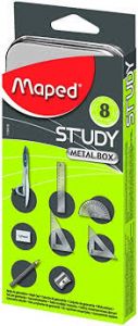 Kit Study Metal Box 08 Peças  - Maped 