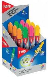 Marca Texto Gel Twist Colorido (unidade) - Tris