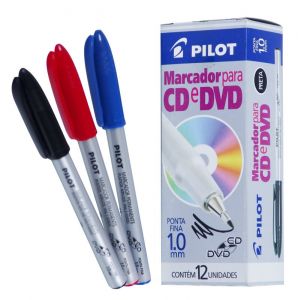 Marcador P/CD/DVD 1.0 mm Azul cx c/12  Pilot