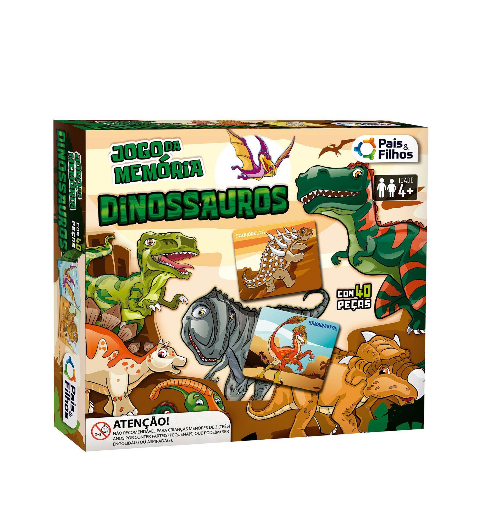 Jogo da Memoria / O Bom Dinossauro / 10 pares/ Caixa MDF