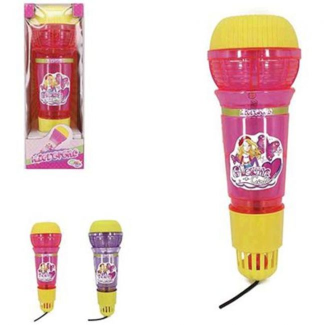 Microfone Infantil com Eco e Luz Heros Squad Glam Girls - Wellmix 
