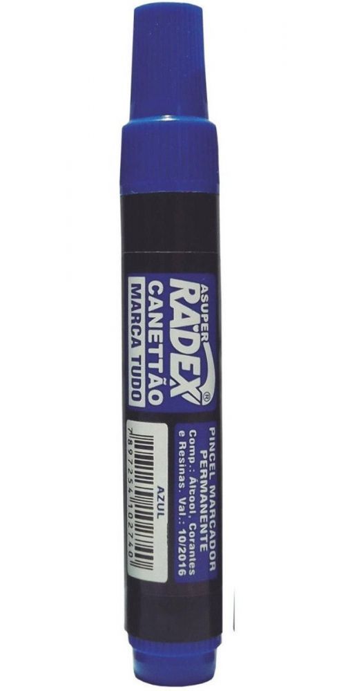 Pincel Marcador Permanente Canetao  Azul  - Radex 