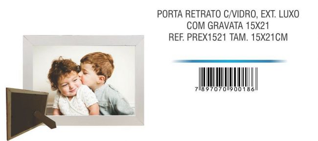 Porta Retrato c/ Vidro Extra Luxo 15x21  - Santa Rosa