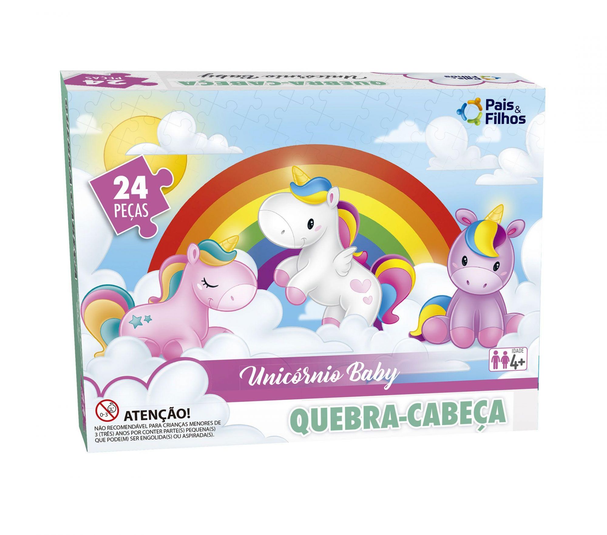 Q. CABECA UNICORNIO BABY 24 PCS - PAIS & FILHOS