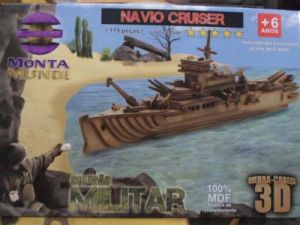 Quebra Cabeça 3D 119Pcs Navio Cruiser