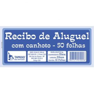 RECIBO DE ALUGUEL COM CANHOTO 50FLS- TAMOIO