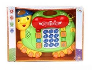 Telefone musical infantil Tartaruga Phone + Luz A Pilha Na Caixa Wellkids- Wellmix 