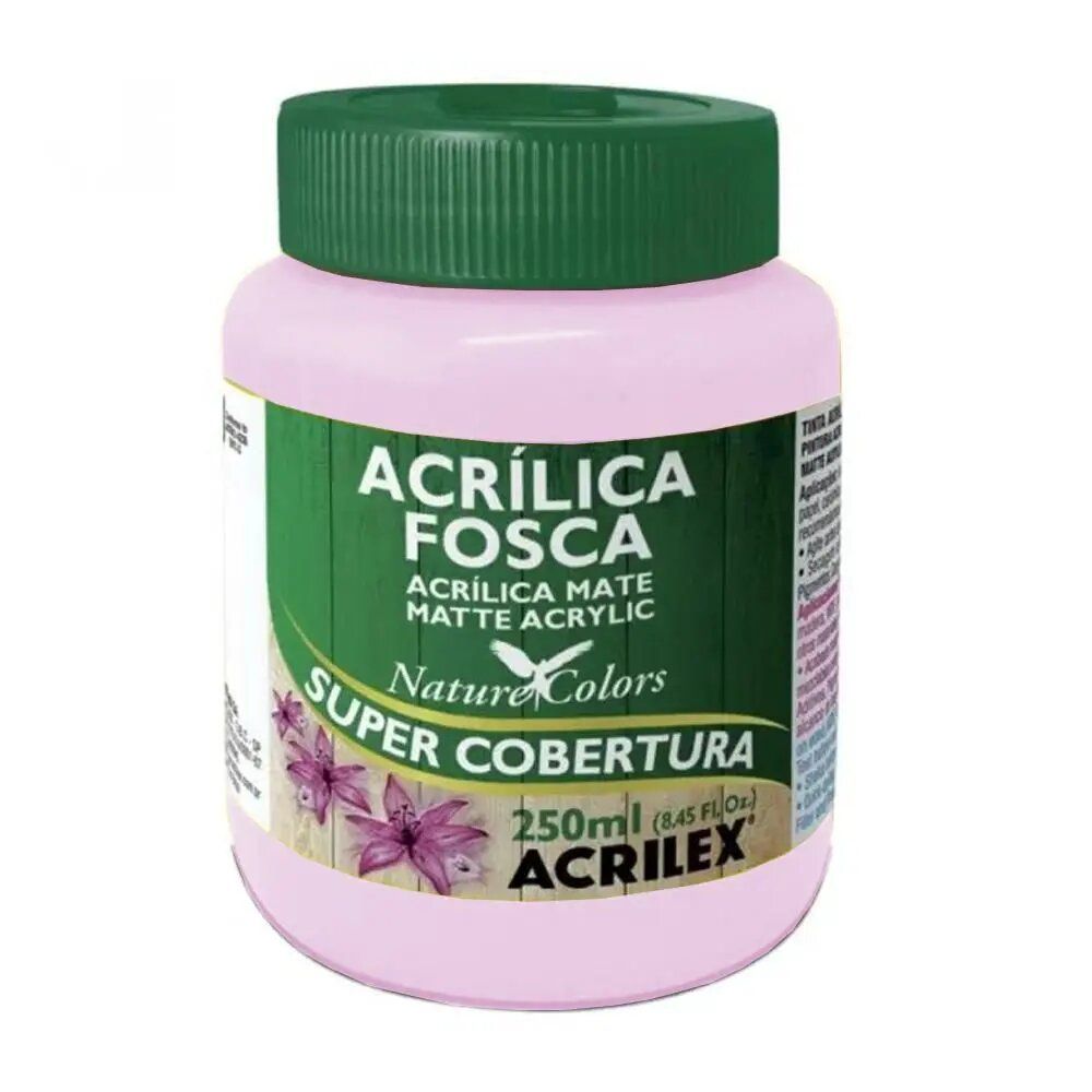 TINTA ACRILICA FOSCA 250ML ROSA - ACRILEX