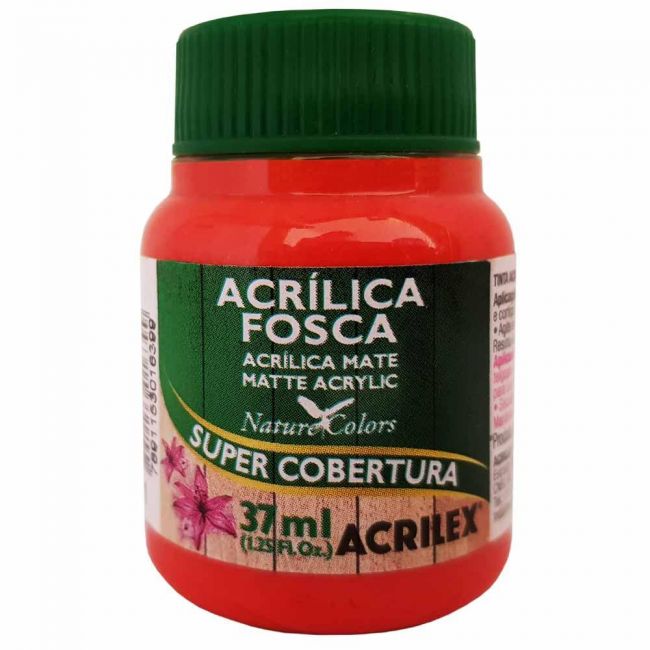 Tinta Acrílica Fosca 37ml Vermelho Vivo - Acrilex