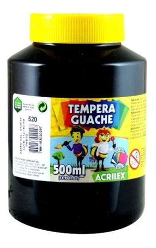 TINTA GUACHE 500 ML PRETO - ACRILEX