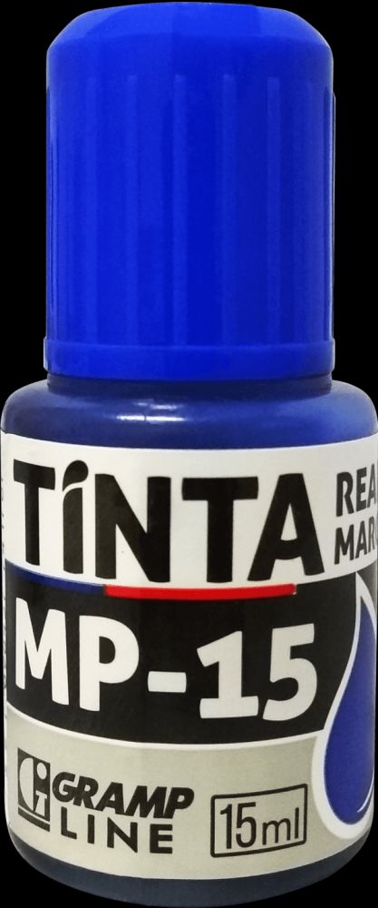 Tinta Reabast. para Marcador Permanente 15 ml Azul - Grampline