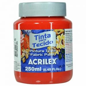 TINTA TECIDO FOSCA/250ML VERMELHO FOGO - ACRILEX
